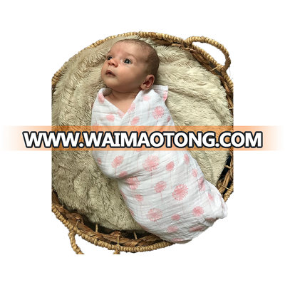 Baby blanket bamboo organic cotton muslin baby swaddle blanket